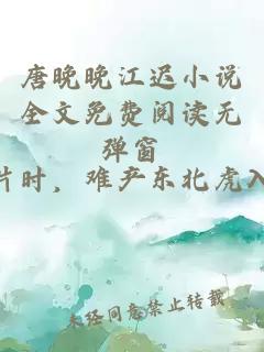 唐晚晚江迟小说全文免费阅读无弹窗